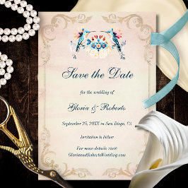 Elegante Baroque Hummingbird Old Mexico Wedding Save The Date