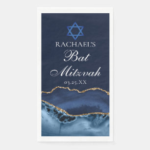 Elegante Bat-Mizwa-Feier Benutzerdefiniert Navy Bl Serviette