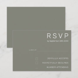 Elegante Battleship Gray Minimal Moderne Hochzeit Einladung