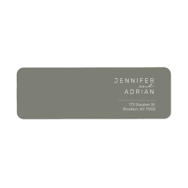 Elegante Battleship Gray Minimal Moderne Rückführu (Vorne)