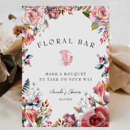Elegante Bauen Sie Ihre Bouquet Blumenbaby-Dusche Sockelschild