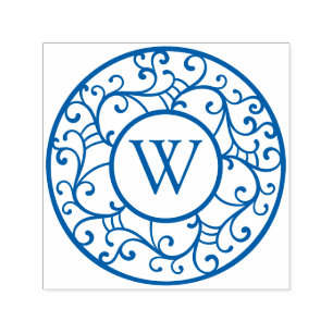 Elegante Baumzweige Lacy Filigree Wreath Initial Permastempel