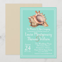 Elegante Beach Conch Muschel Hochzeit