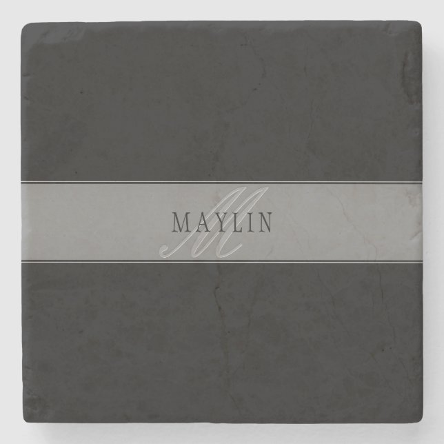 Elegante bearbeitbare Skriptbezeichnung/anderer Te Steinuntersetzer (Vorderseite)