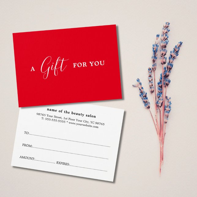 Élégante beauté rouge minimaliste (Créateur téléchargé)