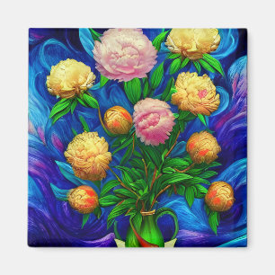 Elegante Beautiful Peony Collection Magnet