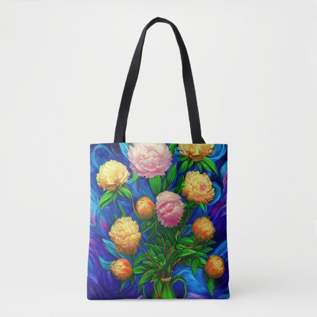 Elegante Beautiful Peony Collection Tasche (Vorderseite)