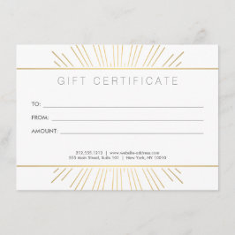 Elegante Beauty Gold Salon Geschenkkarte