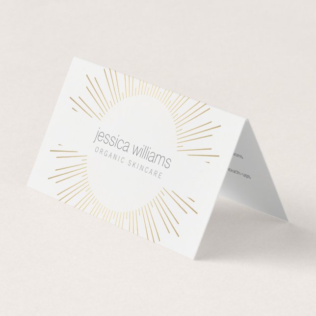 Elegante Beauty Gold Visitenkarten (Vorderseite)