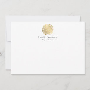 Elegante Beauty Mandala Logo Imitate Gold Flat Not Mitteilungskarte