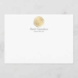 Elegante Beauty Mandala Logo Imitate Gold Flat Not Mitteilungskarte