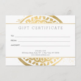 Elegante Beauty Mandala Logo Imitate Gold Geschenk