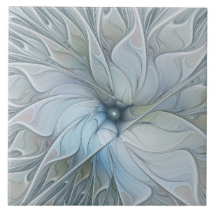 Elegante Beauty Modernes Abstraktes Fraktal Blume Fliese