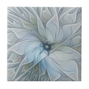Elegante Beauty Modernes Abstraktes Fraktal Blume Fliese