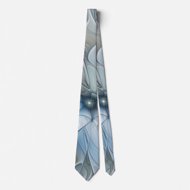 Elegante Beauty Modernes Abstraktes Fraktal Blume Krawatte (Vorderseite)