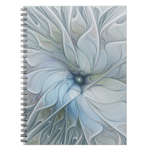 Elegante Beauty Modernes Abstraktes Fraktal Blume Notizblock