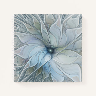 Elegante Beauty Modernes Abstraktes Fraktal Blume Notizbuch