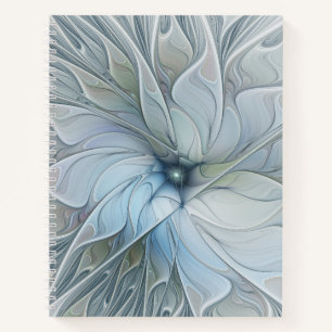Elegante Beauty Modernes Abstraktes Fraktal Blume Notizbuch
