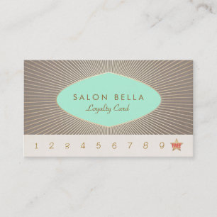 Elegante Beauty Salon Kunstradtion Loyalitätskarte Treuekarte