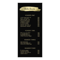 Elegante Beauty Salon Schwarz und Gold Preisliste