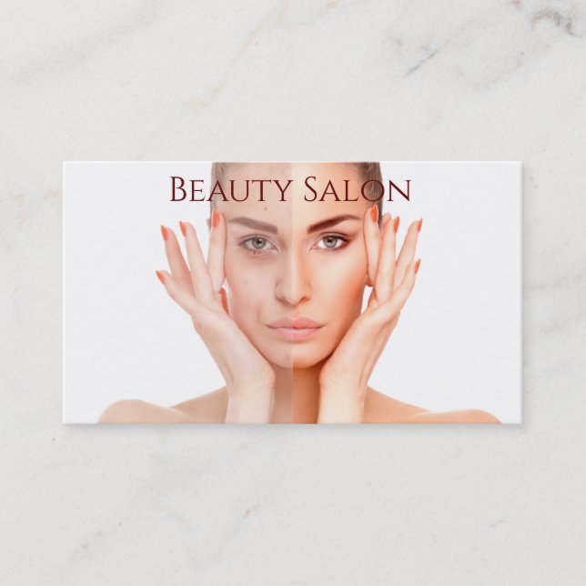  Elegante Beauty Salon Visitenkarte (Vorderseite)