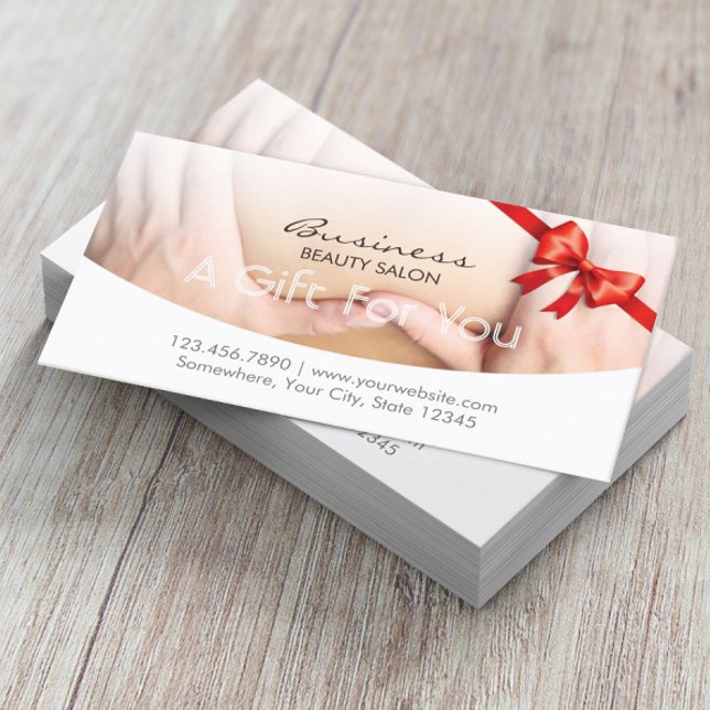 Elegante Beauty Therapy Salon Geschenkgutschein Rabattkarte (Von Creator hochgeladen)