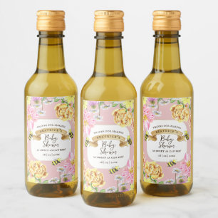 Elegante Bee and Wildblume Baby Duwer Favoriten Weinetikett