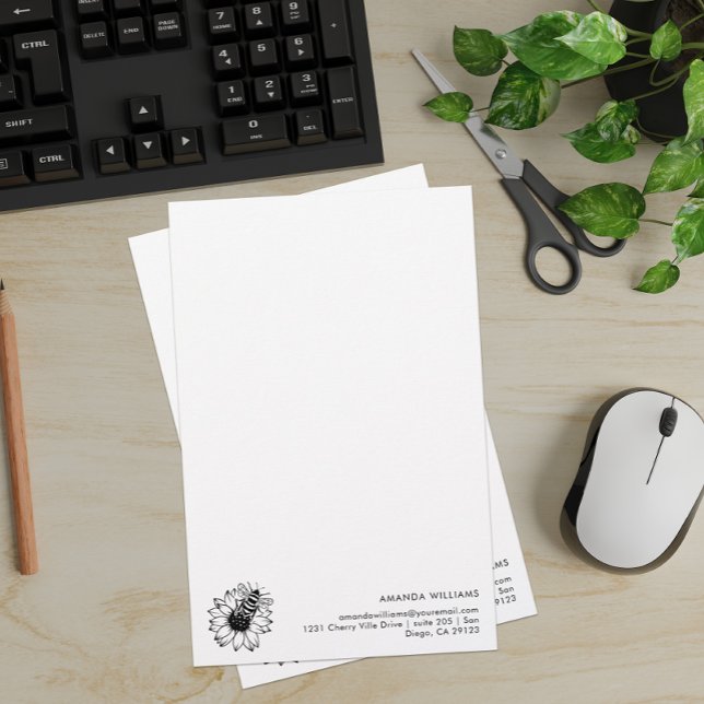 Elegante Bee Custom Letterhead Briefpapier (Von Creator hochgeladen)