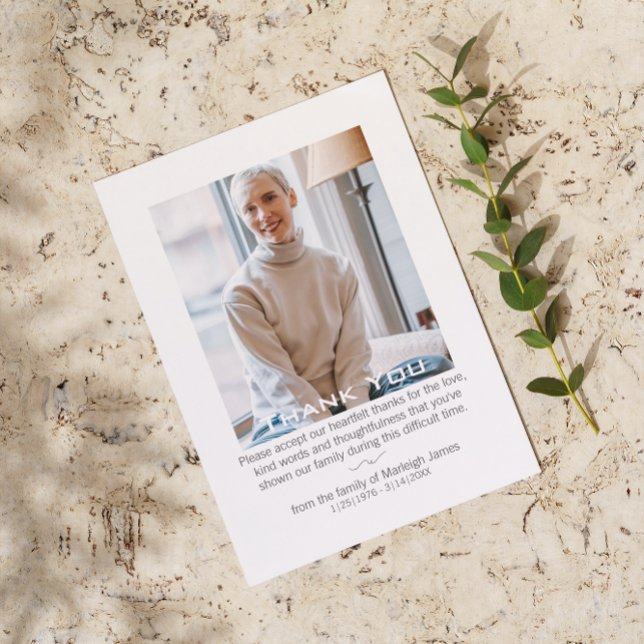 Elegante Beerdigung des Lebens Dankeschön Karte (Von Creator hochgeladen)