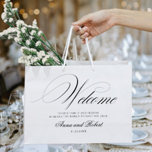Elegante Begrüßungstaschen Große Geschenktüte