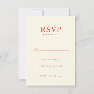 Elegante Beige-Antwortkarte RSVP Karte