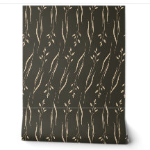 Elegante Beige Blätter auf Dunkel