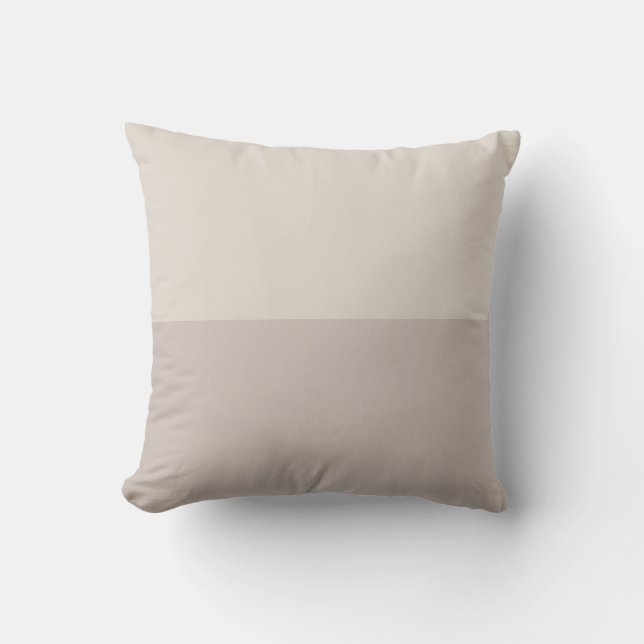 Elegante Beige Farbe Graceful Moderne Schlicht Kissen (Vorderseite)