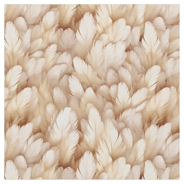 Elegante beige Federn Stoff (Nahaufnahme)