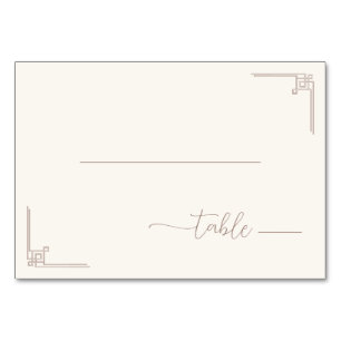 Elegante beige geometrische Bewegungen Tischnummer