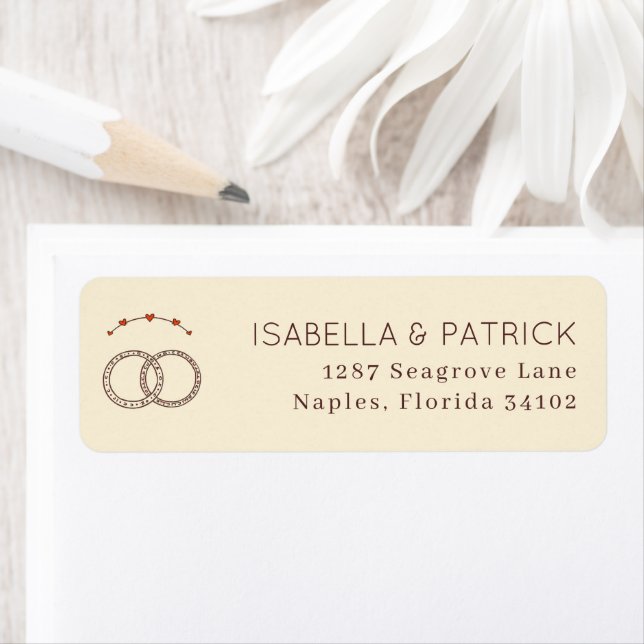 Elegante Beige Hochzeitsringe (Insitu)