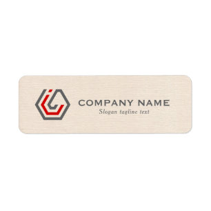 Elegante Beige Linen & Stehlogo