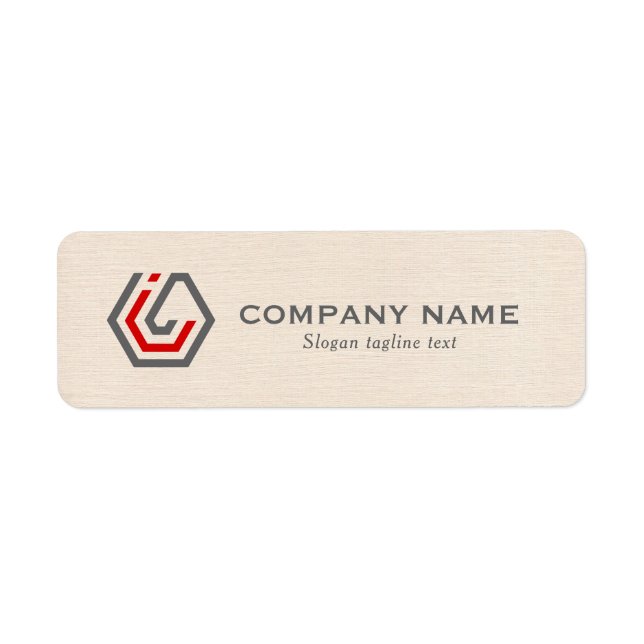 Elegante Beige Linen & Stehlogo (Vorne)