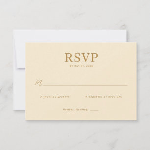 Elegante Beige RSVP-Karte RSVP Karte