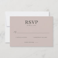 Elegante Beige-RSVP-Karte