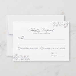 Elegante Beige Vintage Antwortkarte RSVP Karte