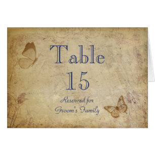 Elegante Beige Vintage Tischsitzkarte