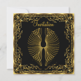 Elegante Beliebte Goldene Flüge Einladung