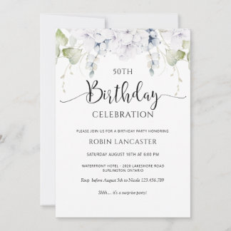 Elegante beliebte Zahl zum Geburtstag Einladung