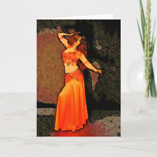 Elegante Bellydancer Grußkarte Karte (Vorderseite)