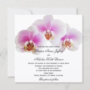 Elegante bemalte Orchideen Hochzeit Einladung
