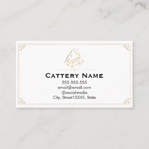 Elegante Bengal-Katzen-Cattery-Visitenkarte  Visitenkarte