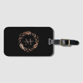 Elegante benutzerdefinierte Chic-Rose Gold Black M Gepäckanhänger