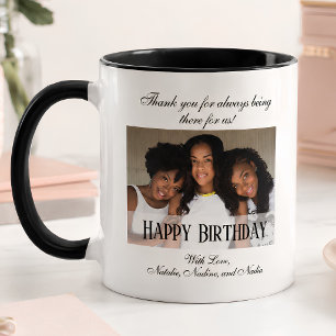 Elegante benutzerdefinierte Foto-Geburtstagskaffee Tasse