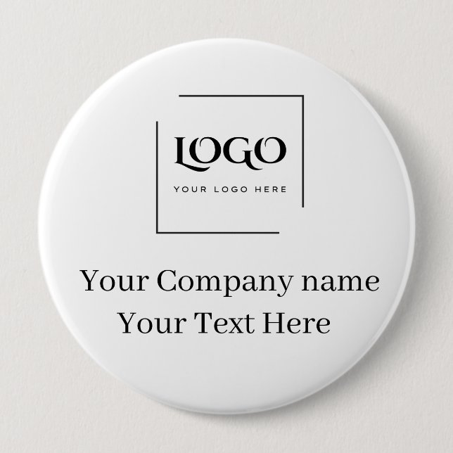 Elegante benutzerdefinierte Logo-Vorlage Button (Vorderseite)